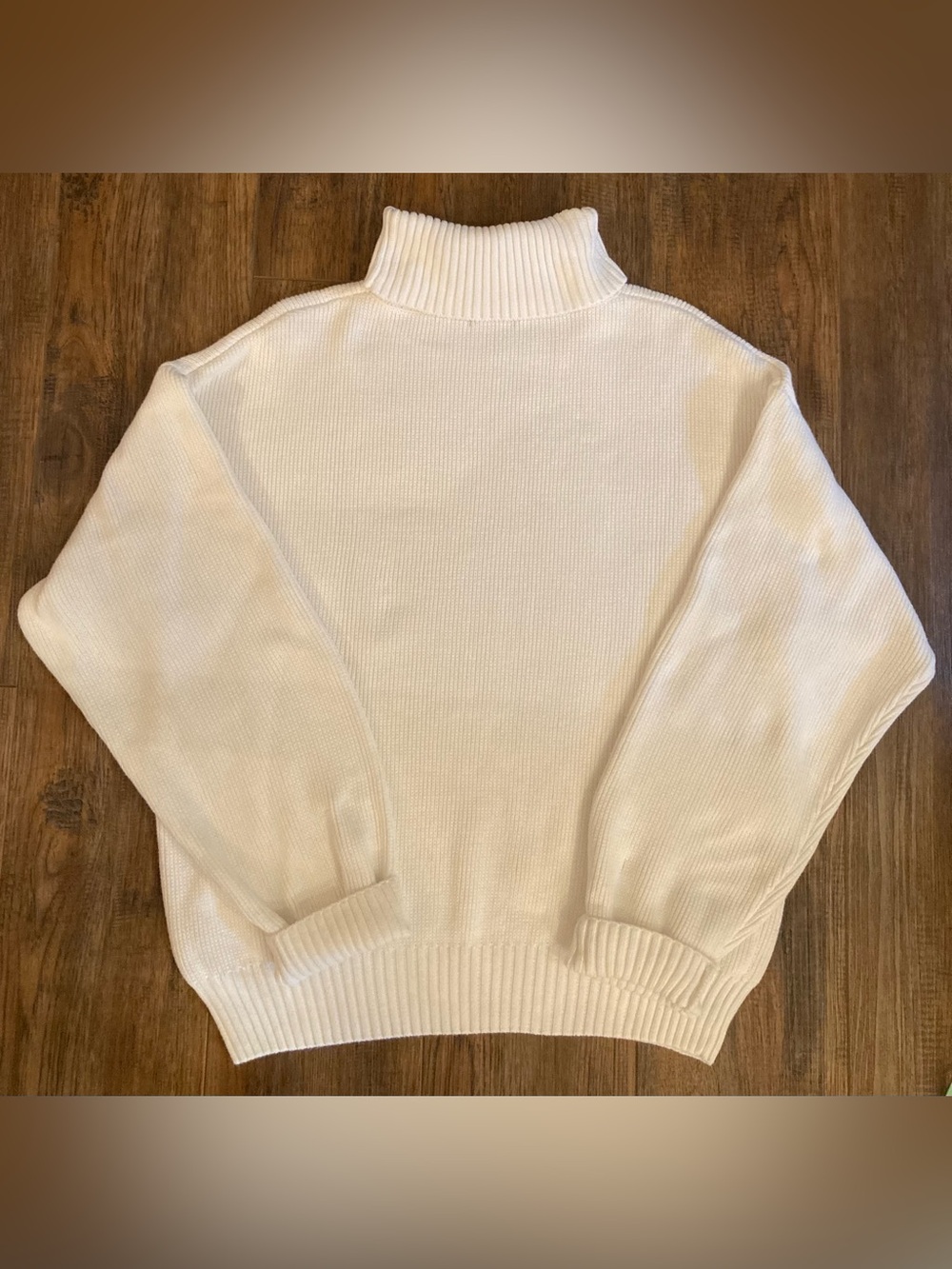 Quince 100% Cotton Women’s White Turtleneck Sweater - Picture 4 of 7